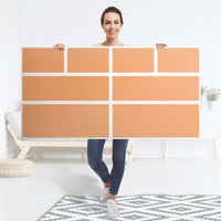 Möbelfolie Orange Light - IKEA Hemnes Kommode 8 Schubladen - Folie