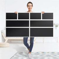Möbelfolie Schwarz - IKEA Hemnes Kommode 8 Schubladen - Folie