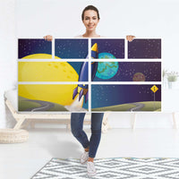 Möbelfolie Space Rocket - IKEA Hemnes Kommode 8 Schubladen - Folie