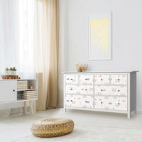 Möbelfolie Sweet Dreams - IKEA Hemnes Kommode 8 Schubladen - Kinderzimmer
