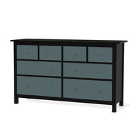 Möbelfolie Blaugrau Light - IKEA Hemnes Kommode 8 Schubladen - schwarz