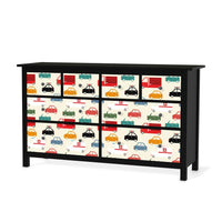 Möbelfolie Cars - IKEA Hemnes Kommode 8 Schubladen - schwarz