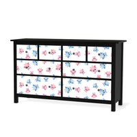 Möbelfolie Eulenparty - IKEA Hemnes Kommode 8 Schubladen - schwarz