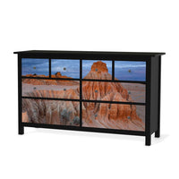 Möbelfolie Outback Australia - IKEA Hemnes Kommode 8 Schubladen - schwarz