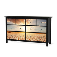 Möbelfolie Savanne - IKEA Hemnes Kommode 8 Schubladen - schwarz