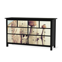 Möbelfolie Skateboard - IKEA Hemnes Kommode 8 Schubladen - schwarz