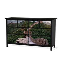 Möbelfolie The Great Wall - IKEA Hemnes Kommode 8 Schubladen - schwarz