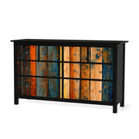 Möbelfolie Wooden - IKEA Hemnes Kommode 8 Schubladen - schwarz