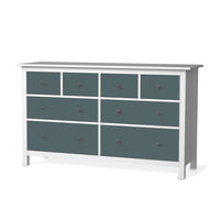 Möbelfolie Blaugrau Light - IKEA Hemnes Kommode 8 Schubladen - weiss