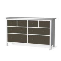 Möbelfolie Braungrau Dark - IKEA Hemnes Kommode 8 Schubladen - weiss