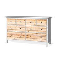 Möbelfolie Bright Planks - IKEA Hemnes Kommode 8 Schubladen - weiss