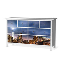 Möbelfolie Brooklyn Bridge - IKEA Hemnes Kommode 8 Schubladen - weiss