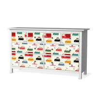 Möbelfolie Cars - IKEA Hemnes Kommode 8 Schubladen - weiss
