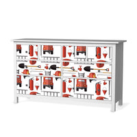 Möbelfolie Firefighter - IKEA Hemnes Kommode 8 Schubladen - weiss