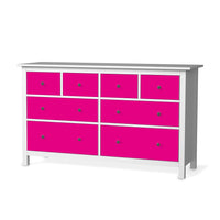 Möbelfolie Pink Dark - IKEA Hemnes Kommode 8 Schubladen - weiss