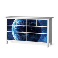 Möbelfolie Planet Blue - IKEA Hemnes Kommode 8 Schubladen - weiss