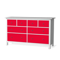 Möbelfolie Rot Light - IKEA Hemnes Kommode 8 Schubladen - weiss