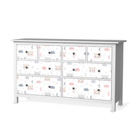 Möbelfolie Sweet Dreams - IKEA Hemnes Kommode 8 Schubladen - weiss