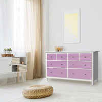 Möbelfolie Flieder Light - IKEA Hemnes Kommode 8 Schubladen - Wohnzimmer