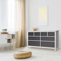Möbelfolie Grau Dark - IKEA Hemnes Kommode 8 Schubladen - Wohnzimmer