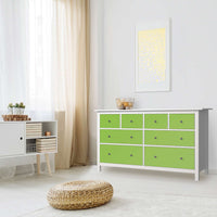 Möbelfolie Hellgrün Dark - IKEA Hemnes Kommode 8 Schubladen - Wohnzimmer