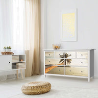 Möbelfolie Paradise - IKEA Hemnes Kommode 8 Schubladen - Wohnzimmer