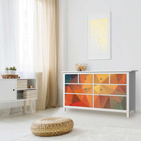 Möbelfolie Polygon - IKEA Hemnes Kommode 8 Schubladen - Wohnzimmer
