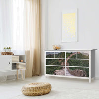 Möbelfolie The Great Wall - IKEA Hemnes Kommode 8 Schubladen - Wohnzimmer