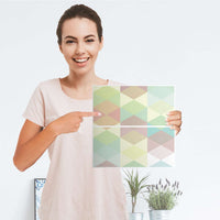 Möbelfolie IKEA Melitta Pastell Geometrie - IKEA Expedit Regal Schubladen - Folie