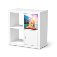 Möbelfolie IKEA Blue Water Lagoon - IKEA Expedit Regal Schubladen - weiss