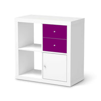 Möbelfolie IKEA Flieder Dark - IKEA Expedit Regal Schubladen - weiss