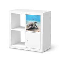 Möbelfolie IKEA Green Sea Turtle - IKEA Expedit Regal Schubladen - weiss