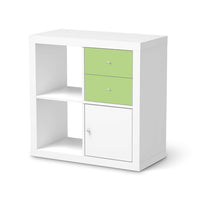 Möbelfolie IKEA Hellgrün Light - IKEA Expedit Regal Schubladen - weiss
