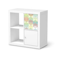 Möbelfolie IKEA Melitta Pastell Geometrie - IKEA Expedit Regal Schubladen - weiss