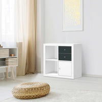 Möbelfolie IKEA Blaugrau Dark - IKEA Expedit Regal Schubladen - Wohnzimmer