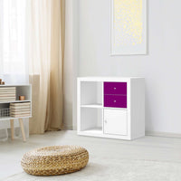 Möbelfolie IKEA Flieder Dark - IKEA Expedit Regal Schubladen - Wohnzimmer