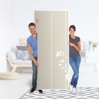 Möbelfolie IKEA Florals Plain 3 - IKEA Pax Schrank 236 cm Höhe - 2 Türen - Folie