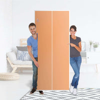 Möbelfolie IKEA Orange Light - IKEA Pax Schrank 236 cm Höhe - 2 Türen - Folie