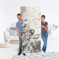 Möbelfolie IKEA Styleful Vintage 1 - IKEA Pax Schrank 236 cm Höhe - 2 Türen - Folie