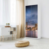 Möbelfolie IKEA Brooklyn Bridge - IKEA Pax Schrank 236 cm Höhe - 2 Türen - Schlafzimmer