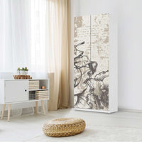 Möbelfolie IKEA Styleful Vintage 1 - IKEA Pax Schrank 236 cm Höhe - 2 Türen - Schlafzimmer