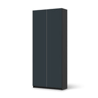 Möbelfolie IKEA Blaugrau Dark - IKEA Pax Schrank 236 cm Höhe - 2 Türen - schwarz