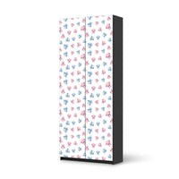 Möbelfolie IKEA Eulenparty - IKEA Pax Schrank 236 cm Höhe - 2 Türen - schwarz