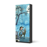 Möbelfolie IKEA Nocturnal Pleasure - IKEA Pax Schrank 236 cm Höhe - 2 Türen - schwarz