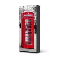 Möbelfolie IKEA Phone Box - IKEA Pax Schrank 236 cm Höhe - 2 Türen - schwarz
