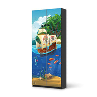 Möbelfolie IKEA Pirates - IKEA Pax Schrank 236 cm Höhe - 2 Türen - schwarz
