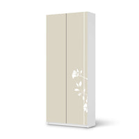 Möbelfolie IKEA Florals Plain 3 - IKEA Pax Schrank 236 cm Höhe - 2 Türen - weiss