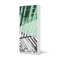 Möbelfolie IKEA Palmen mint - IKEA Pax Schrank 236 cm Höhe - 2 Türen - weiss