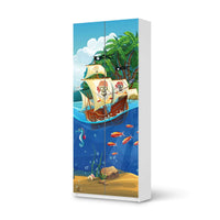 Möbelfolie IKEA Pirates - IKEA Pax Schrank 236 cm Höhe - 2 Türen - weiss