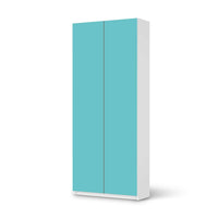 Möbelfolie IKEA Türkisgrün Light - IKEA Pax Schrank 236 cm Höhe - 2 Türen - weiss